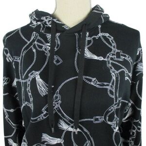 ❤️ Lauren Ralph Lauren Black and White Patterned Hoodie